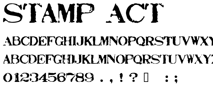 Stamp Act font
